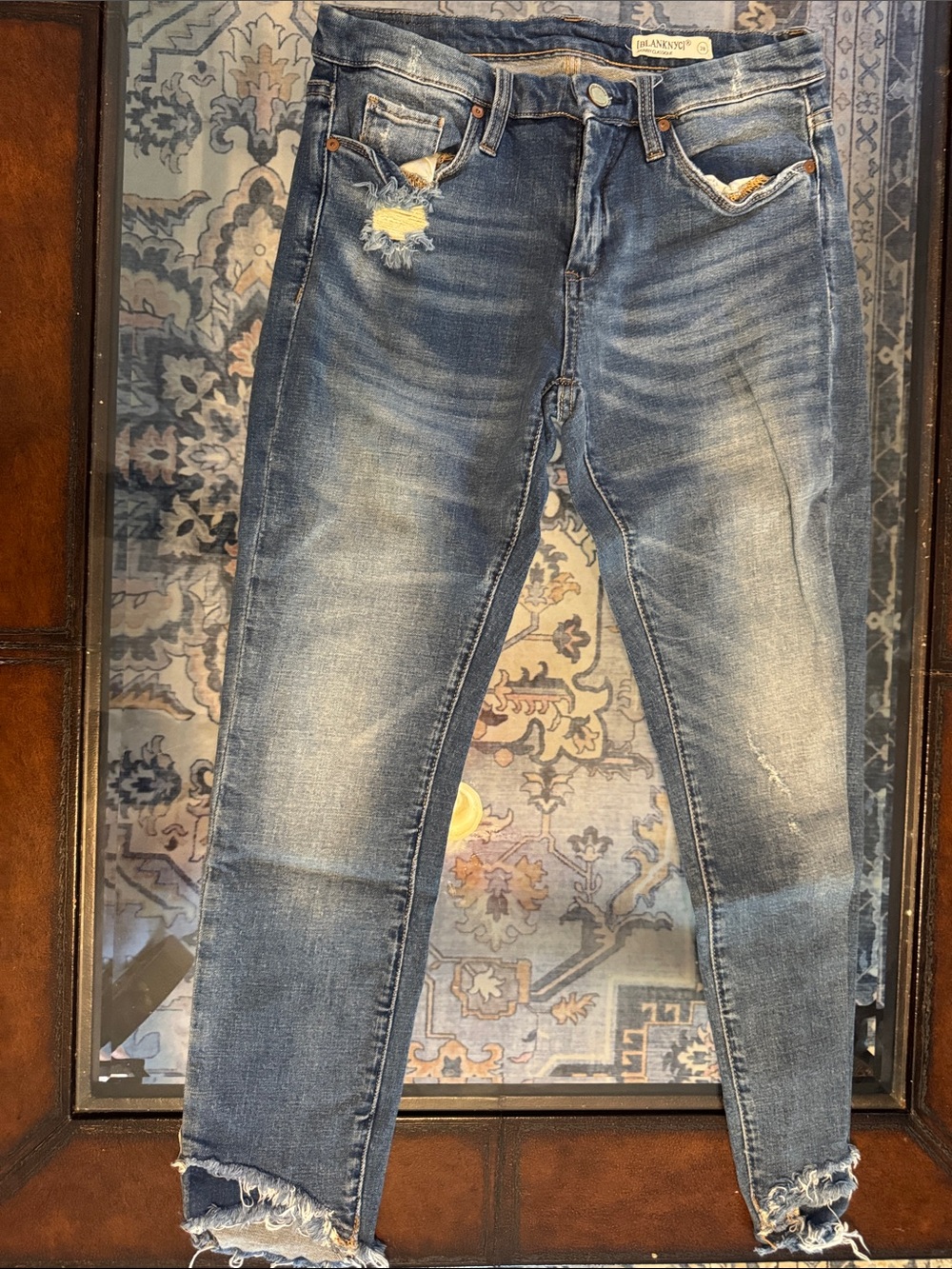 Blank NYC Women's Faded Distressed Skinny Jeans - Blue Wash